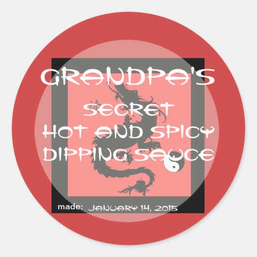 Asian Canningの蓋カバー – 2.5インチの蓋のサイズ ラウンドシール (正面)