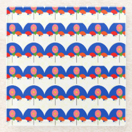 Asian contemporary ガラスコースター