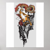 Asian dragon versus tiger. Graphic ART ポスター (正面)