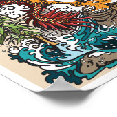 Asian dragon versus tiger. Graphic ART ポスター (角)