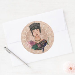 Asian Empress Mondo by Susan M. Epperly Artist ラウンドシール
