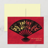 Asian Fan Thank You Post Card ポストカード (正面/裏面)