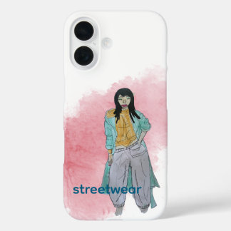 Asian Fashionista with Streetwear iPhone 16ケース