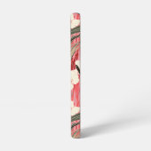 Asian Floral Pink Peach White Chinoiserie Monogram Samsung Galaxyケース (左側面)