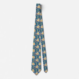 Asian Food Illustration Men’s Tie with Noodles ネクタイ