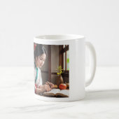 (Asian Girl VII) クラシックマグカップ 330ml コーヒーマグカップ (正面右)