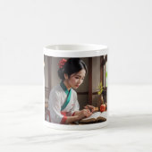 (Asian Girl VII) クラシックマグカップ 330ml コーヒーマグカップ (中央)