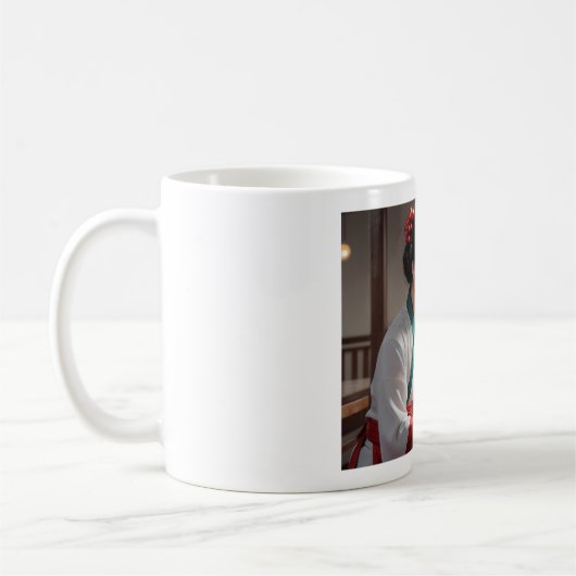 (Asian Girl VII) クラシックマグカップ 330ml コーヒーマグカップ (左)