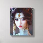 Asian Goddess Ai Generated Art キャンバスプリント (正面)