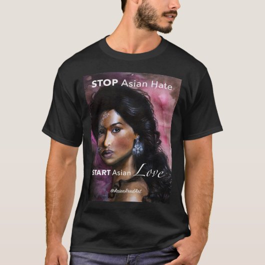 Asian Hate ストップ Start Asian LOVE, Arien Reed Art Tシャツ (正面)