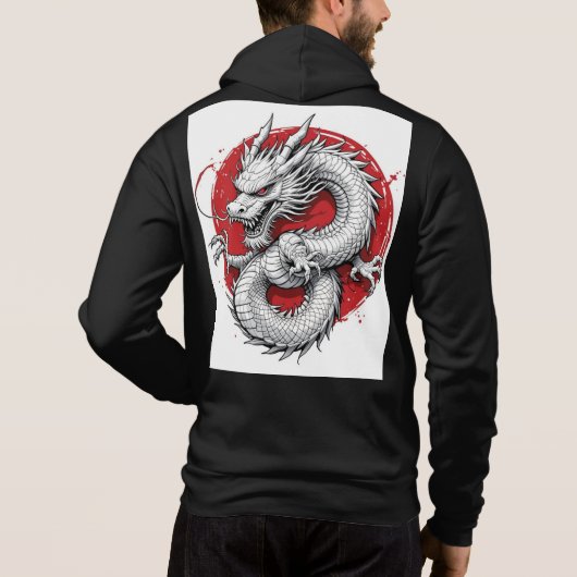 Asian-Inspired Zip Hoodie パーカ (裏面)
