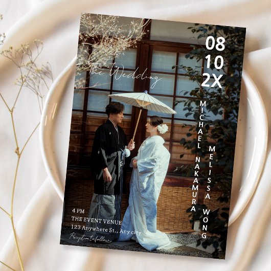 Asian Japanese concept photo wedding  招待状