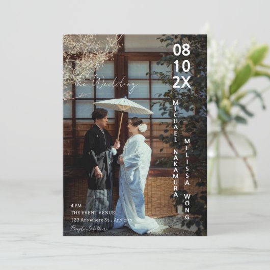 Asian Japanese concept photo wedding  招待状 (スタンド正面)