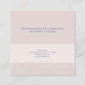 Asian Landscape Gold Circle Floral Serene スクエア名刺 (裏面)