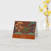 Asian-Look Treeノートカード カード (黄色い花)