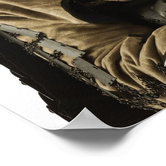 Asian man wearing samurai armor ポスター (角)