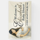 Asian Mom to be Elegant Bohemian  Baby Shower 横断幕 (縦)