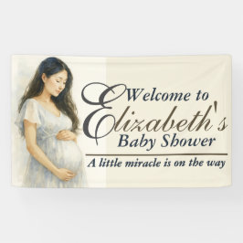 Asian Mom to be Elegant Bohemian  Baby Shower 横断幕