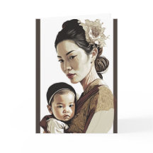 Asian Mother & Mothers, Mothers Day Card