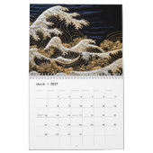 Asian Silk Embroidery Art – 2026 Calendar カレンダー (3月 2027)