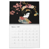 Asian Silk Embroidery Art – 2026 Calendar カレンダー (2月 2027)