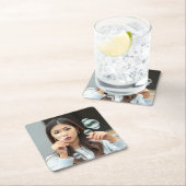 Asian Student 吹 Bubbles Coaster Set スクエアペーパーコースター (インサイチュ)