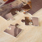 Asian Vintage Art Geisha日本のな女性 ジグソーパズル (側面)