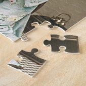 Asian Vintage Art Geisha日本のな女性 ジグソーパズル (側面)