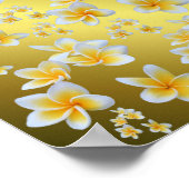 asian, yellow, white, bloom, bright, gold, floral ポスター (角)