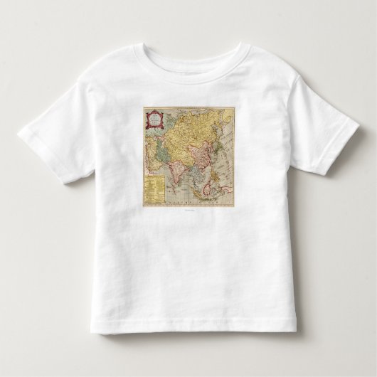AsiaPanoramic MapAsia 2 トドラーTシャツ (正面)