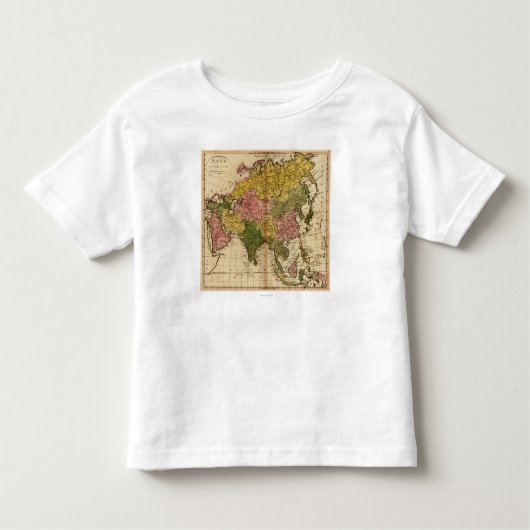 AsiaPanoramic MapAsia 3 トドラーTシャツ (正面)