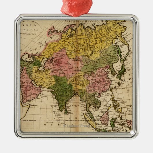 AsiaPanoramic MapAsia 3 メタルオーナメント (正面)