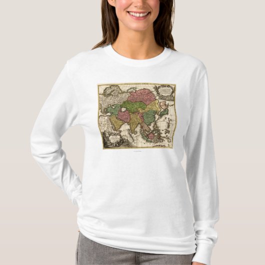 AsiaPanoramic MapAsia 5 Tシャツ (正面)