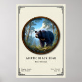Asiatic Black Bear Zoology Series ポスター (正面)