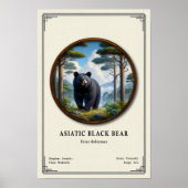 Asiatic Black Bear Zoology Series ポスター (正面)