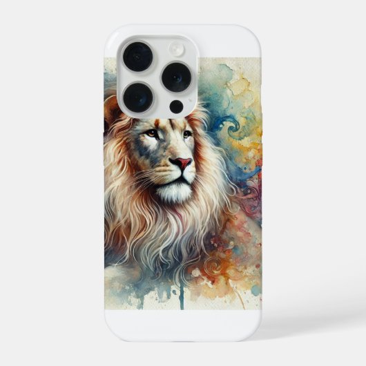 Asiatic Lion 060824AREF140 - Watercolor iPhoneケース (裏面)