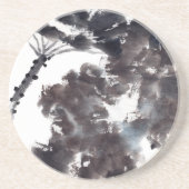 Asiatische Kunst mit Lotusblätter Motiv コースター (正面)