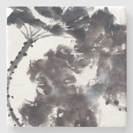 Asiatische Kunst mit Lotusblätter Motiv ストーンコースター