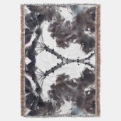 Asiatische Kunst mit Lotusblätter Motiv スローブランケット (正面縦)