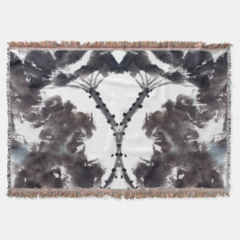 Asiatische Kunst mit Lotusblätter Motiv スローブランケット