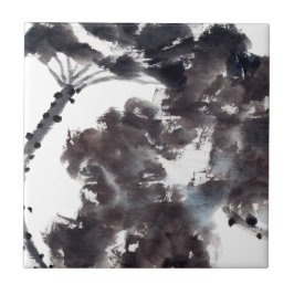 Asiatische Kunst mit Lotusblätter Motiv タイル