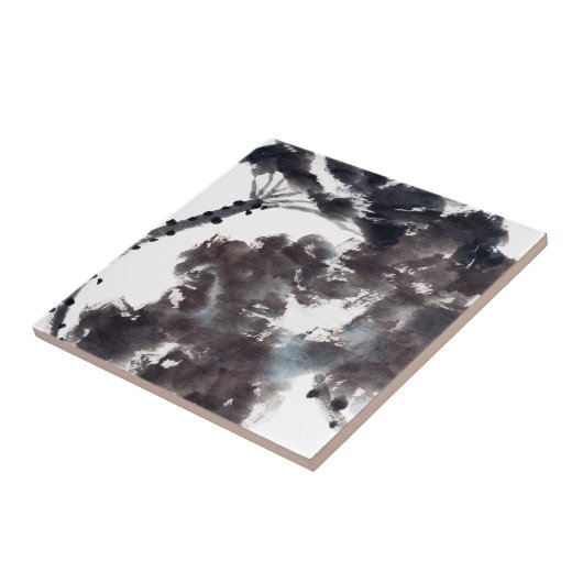 Asiatische Kunst mit Lotusblätter Motiv タイル (側面)