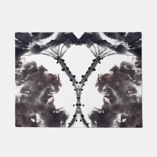 Asiatische Kunst mit Lotusblätter Motiv ドアマット (正面)