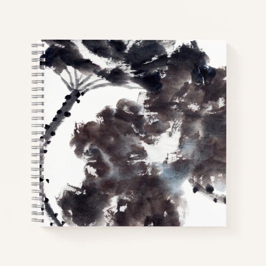 Asiatische Kunst mit Lotusblätter Motiv ノートブック (正面)