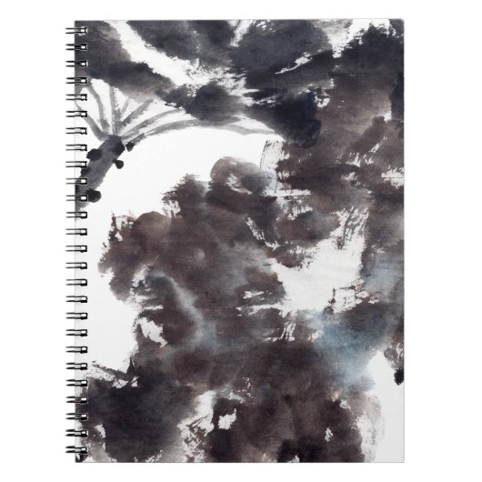 Asiatische Kunst mit Lotusblätter Motiv ノートブック (正面)