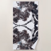 Asiatische Kunst mit Lotusblätter Motiv ビーチタオル (正面)