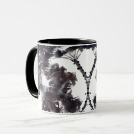 Asiatische Kunst mit Lotusblätter Motiv マグカップ