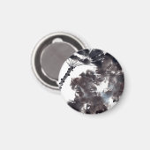 Asiatische Kunst mit Lotusblätter Motiv マグネット (正面/裏面)