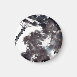 Asiatische Kunst mit Lotusblätter Motiv マグネット