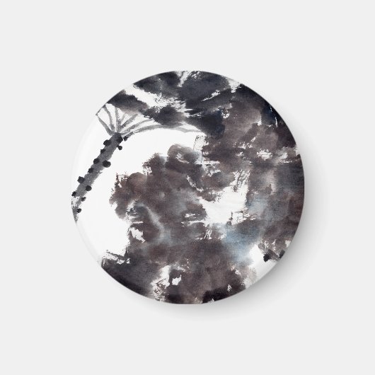 Asiatische Kunst mit Lotusblätter Motiv マグネット (正面)